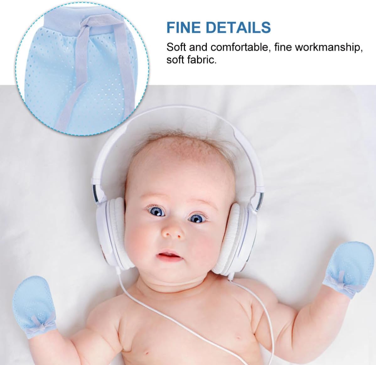6pcs Baby Mittens for Newborn Babies Breathable Anti Scratch