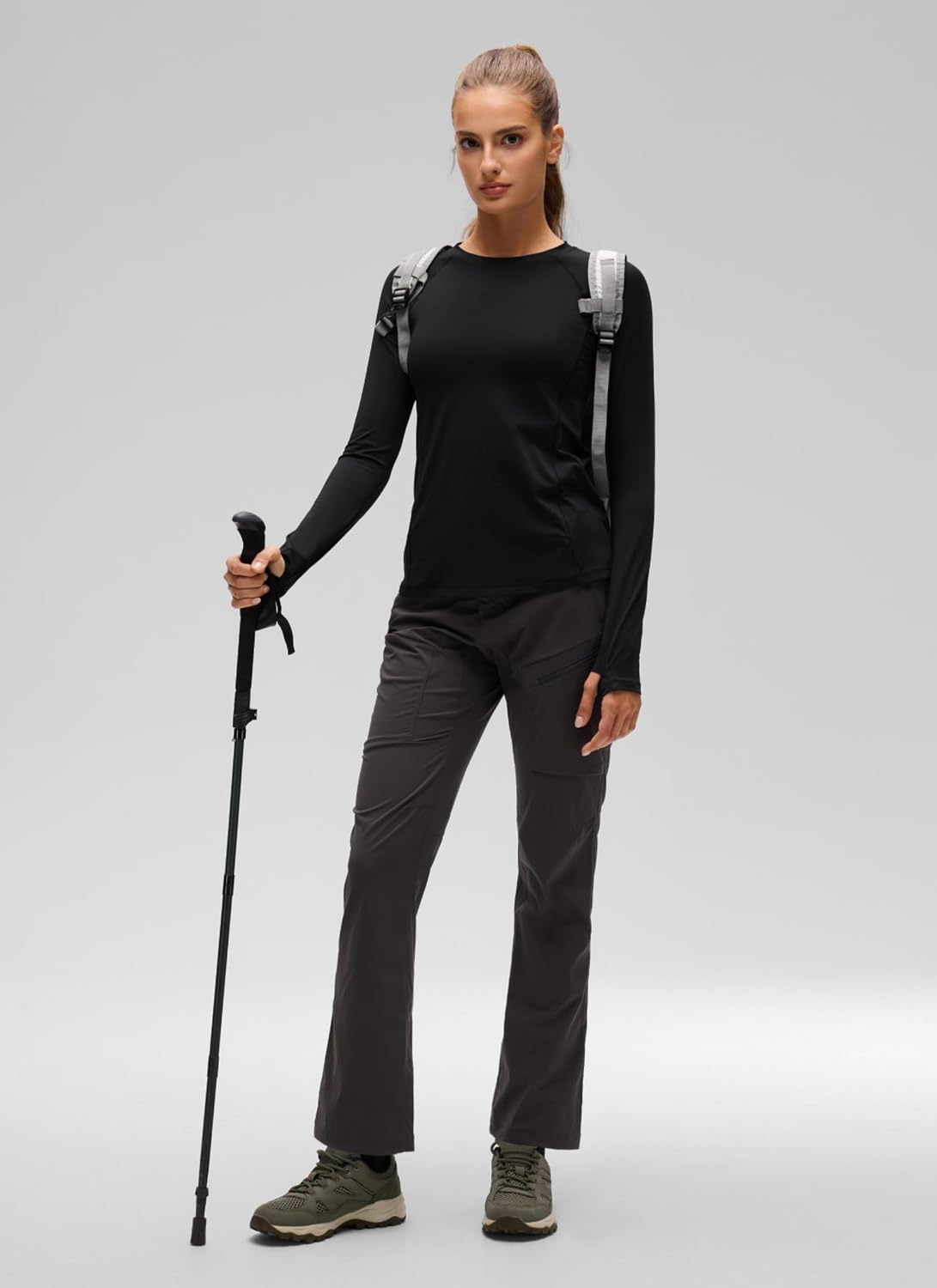 CRZ YOGA Sun Shirt Long Sleeve for Women UPF 50+ - Hiking Workout Tops Lightweight Quick Dry Rash Guard with Thumb Hole