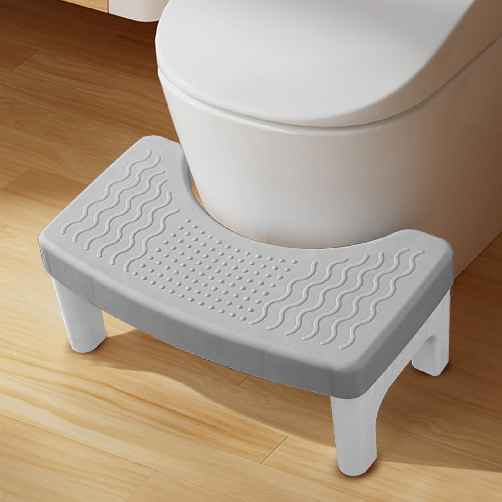 RANJIMA Mobil Toilettenhocker,WC Hocker für Erwachsene,Klappbar Kackhocker Klohocker Tritthocker,Badezimmer Hocker Toilette Schemel,Squatty Kackhocker gegen Hämorrhoiden,Verstopfung,Reizdarm