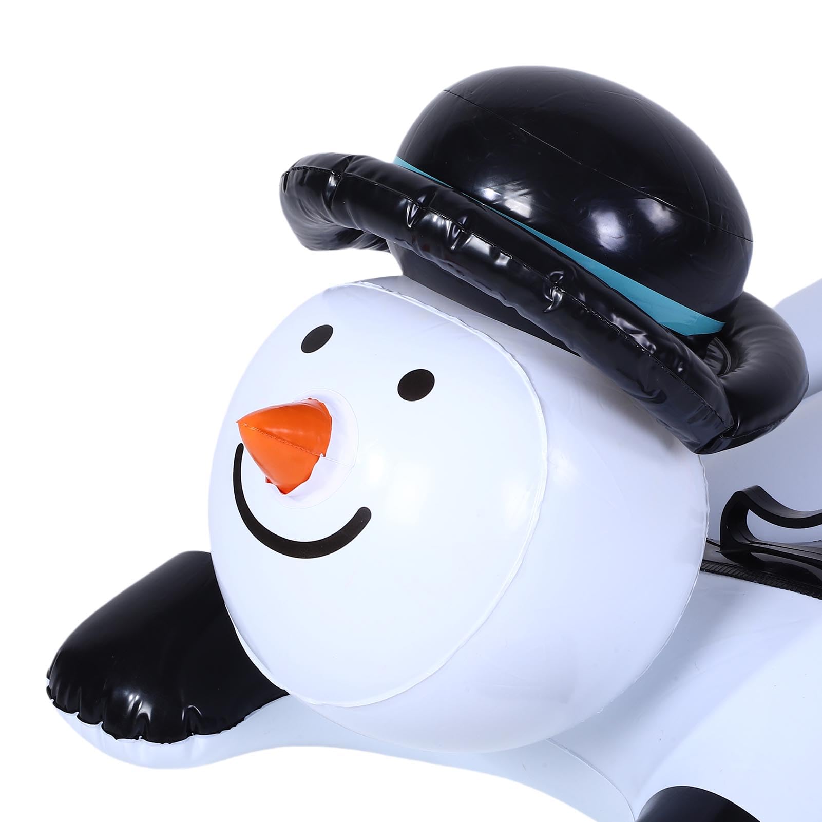 Tubo da neve gonfiabile, pupazzo di neve, tubo da slitta gonfiabile, in PVC spesso invernale con manici robusti per divertimento all'aperto in famiglia