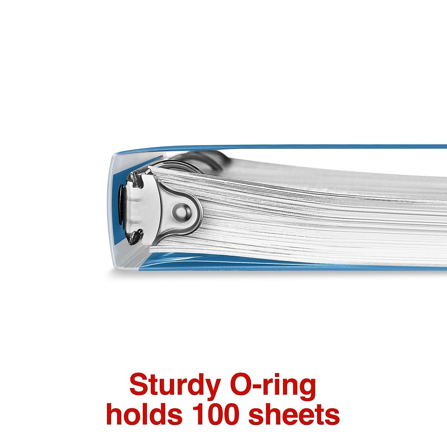 Staples Classeur en polyéthylène flexible robuste de 1,27 cm à 3 anneaux, bleu (ST62610)