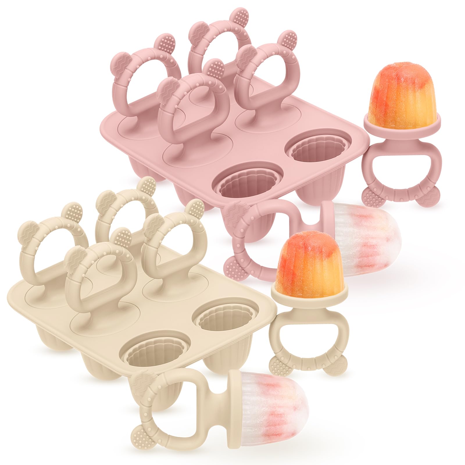 CLDY Mini BPA-Free Silicone Ice Lolly Moulds Kit for Toddlers, 6 Pack Bepi