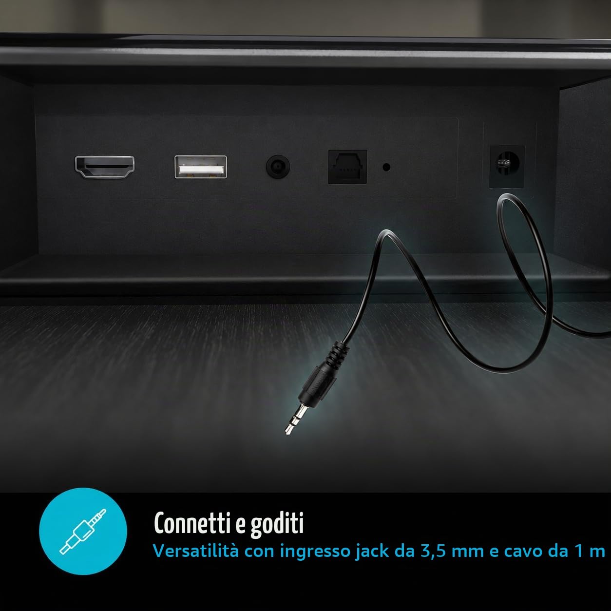 Nilait Harmony Soundbar per TV con Subwoofer, Bluetooth, HDMI ARC/eARC e Audio Surround per Home Cinema Harmony 30W