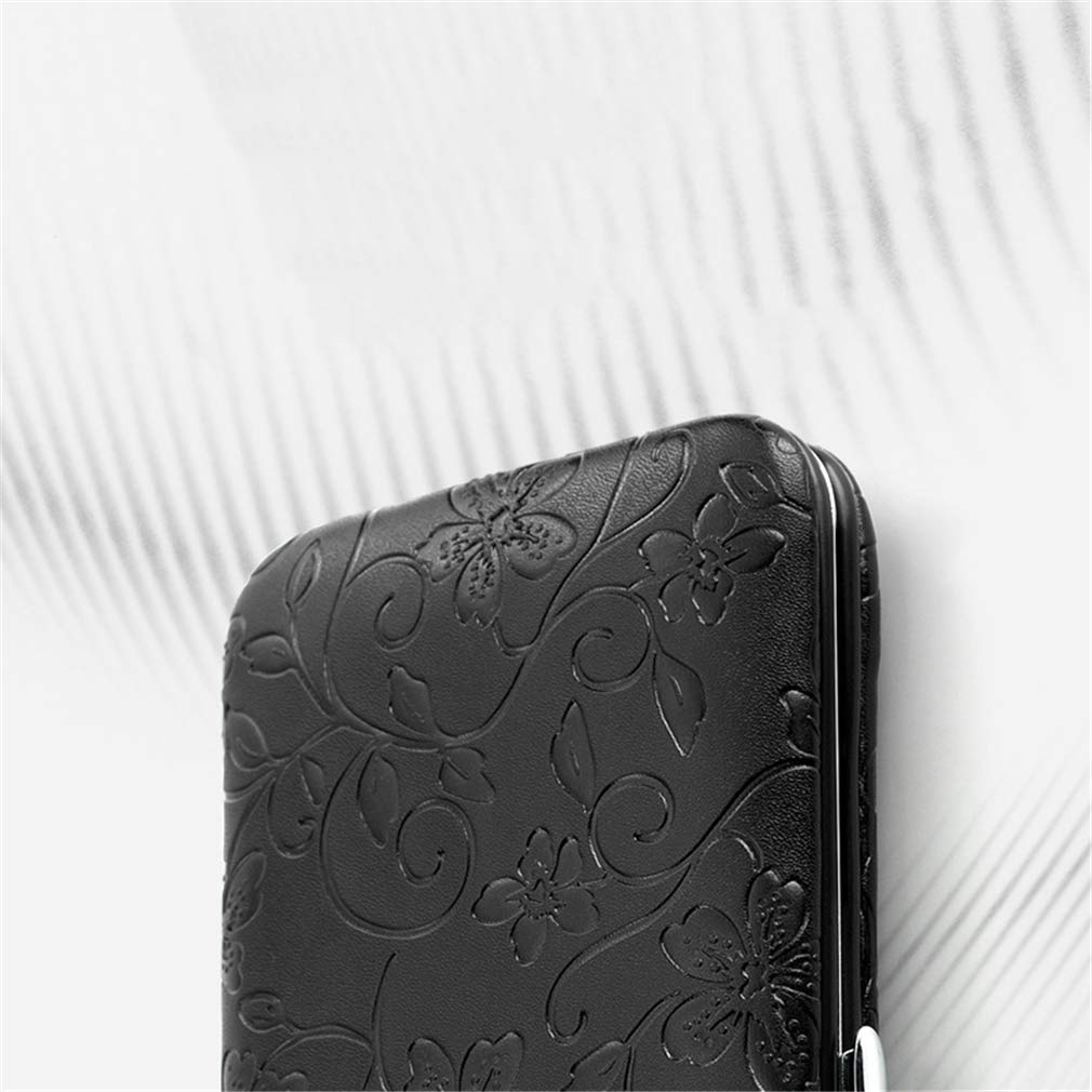 Juego de manicura Juego de uñas Tijeras de uñas profesionales Kits de aseo para mujeres y hombres, Herramientas para el cuidado de las uñas Juego de pedicura Kit de aseo de uñas con estuche de cuero p