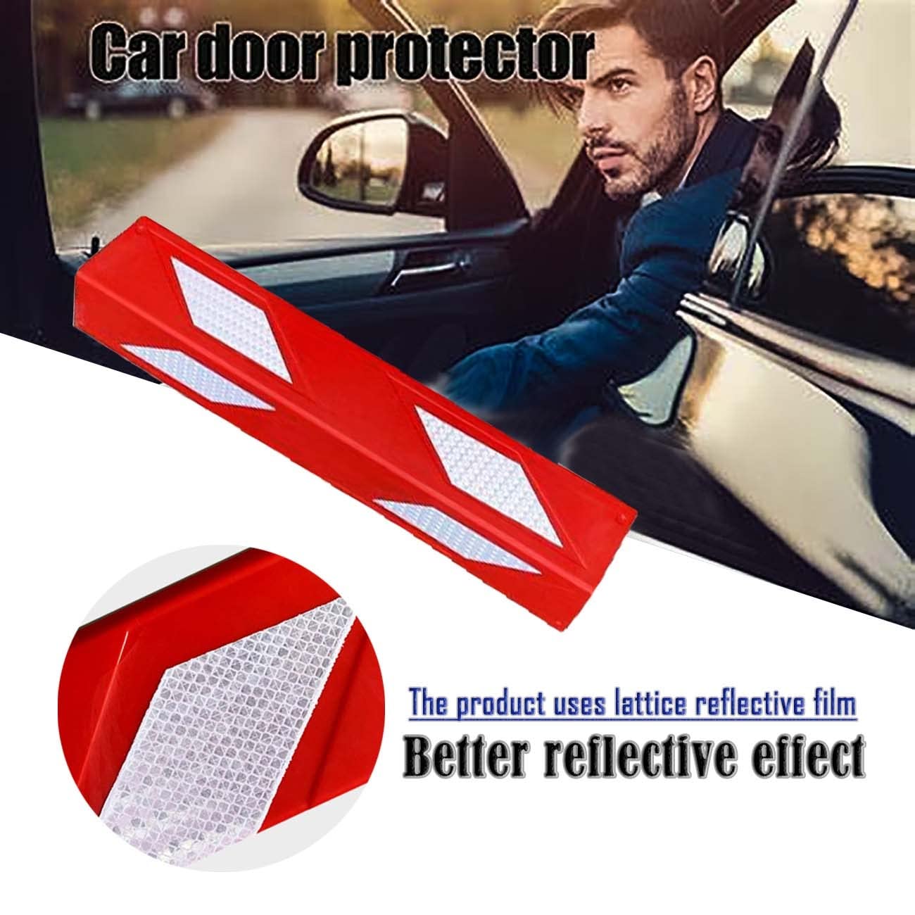 Protector de pared reflectante para garaje, protector de columna de esquina de espuma EVA para estacionamiento, acolchado de pared de protección integral autoadhesivo (color: azul)