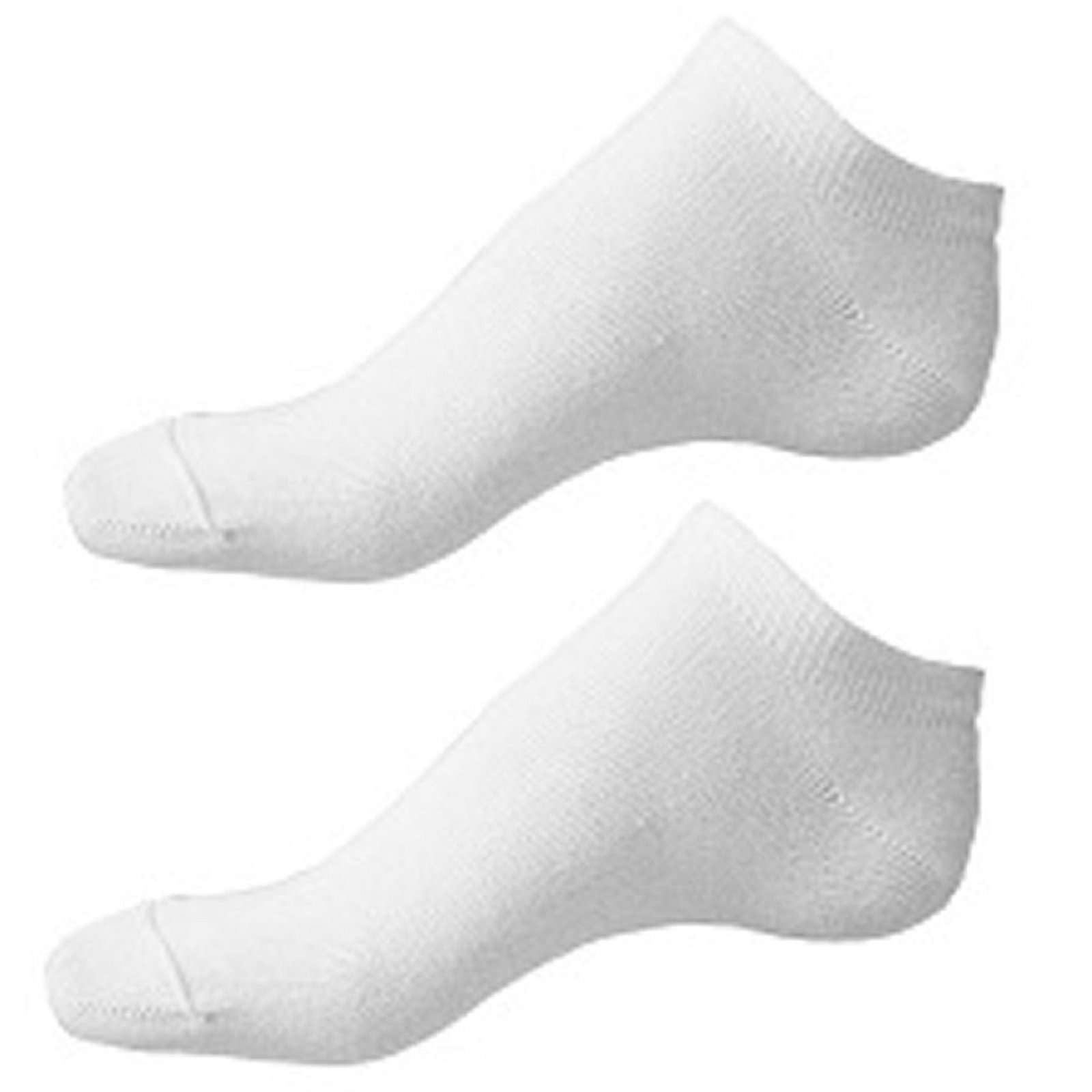 Britwear 6 x Mens Super Soft Bamboo Rich Trainer Socks Liner Colour:White Size:6-11