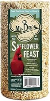 Vista 3 de Mr. Bird Safflower Feast - Cilindro de semillas de aves silvestres de 28 onzas Alimento para aves silvestres para aves al aire libre Alimento