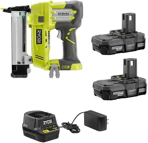 Ryobi Grapadora inalámbrica Air Strike de 18 V de 3/8-1-1/2 pulgadas P360 + (2) baterías y cargador (renovado)