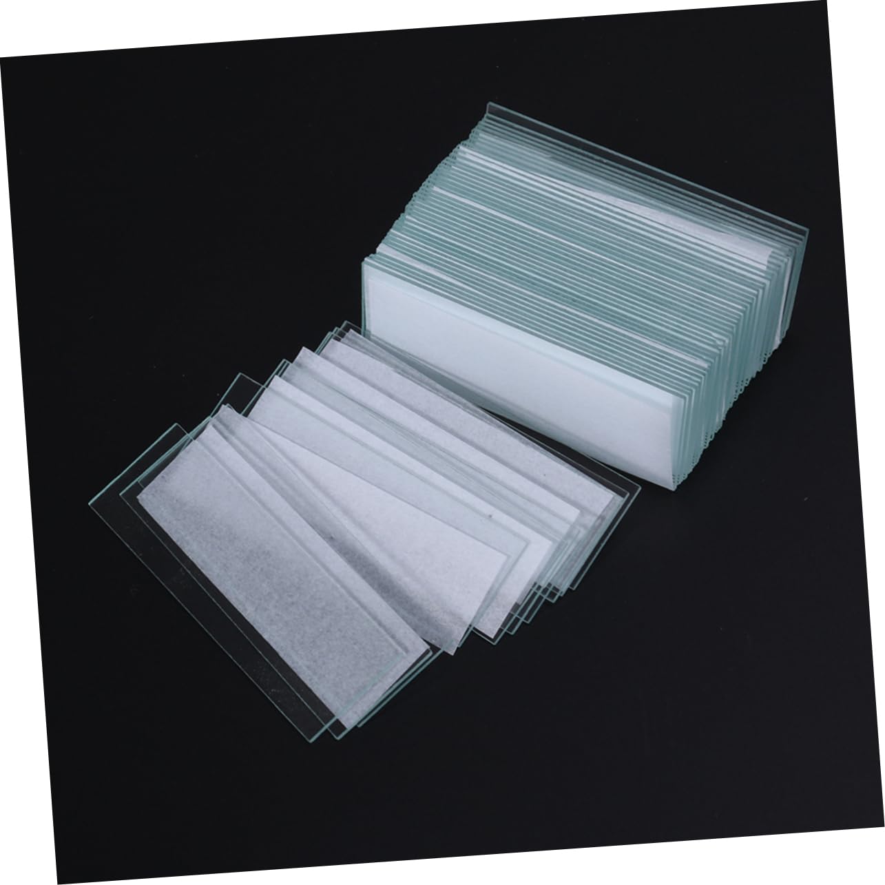 STOBAZA 100Pieces Blank Microscope Slides Optical Glass for Education Research and Science Experiments for Biology and Forensic Use Pre Cleaned with Smooth Edges