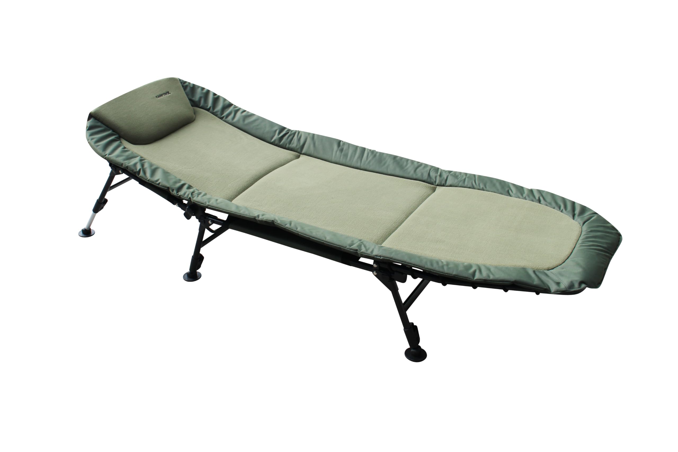 Carptrix Fishing Bedchair Padded Fleece 6 Leg Pro Bed Camping