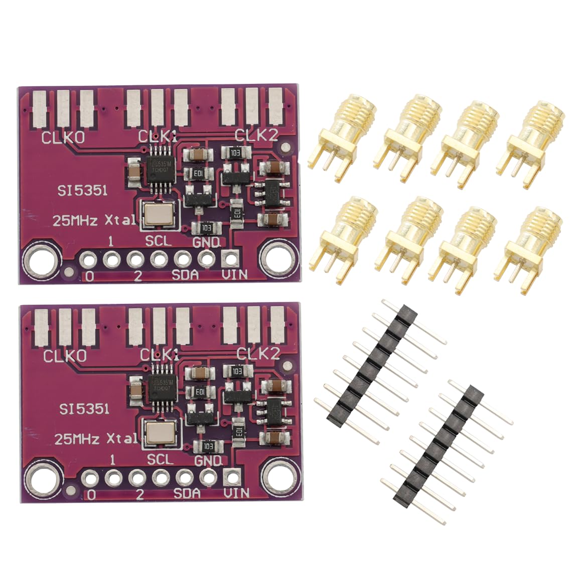 CJMCU-5351 Si5351A Scheda Breakout per Generatore di Clock 3-5 V DC da 8 kHz a 160 MHz Generatore di Segnale con VCXO ad Alta Linearità per Arduino (Confezione da 2)