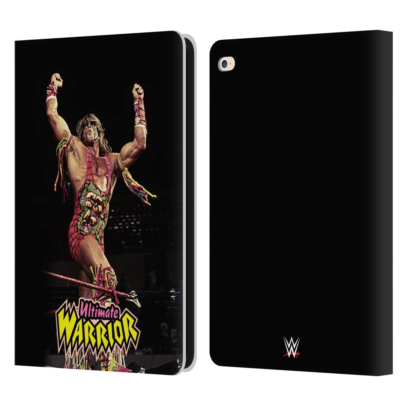 Head Case Designs Officially Licensed WWE Corner Ring The Ultimate Warrior Leather Book Wallet Case Cover Compatible with Apple iPad Air 2 (2014)