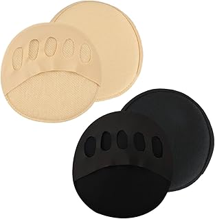UPIQNG Women's Toe Cover Socks High Heel Toe Pads Invisible Open Five Toes Socks Non Slip Toe Cover Socks Forefoot Pads,1 Pair Black 1 Pair Skin Color