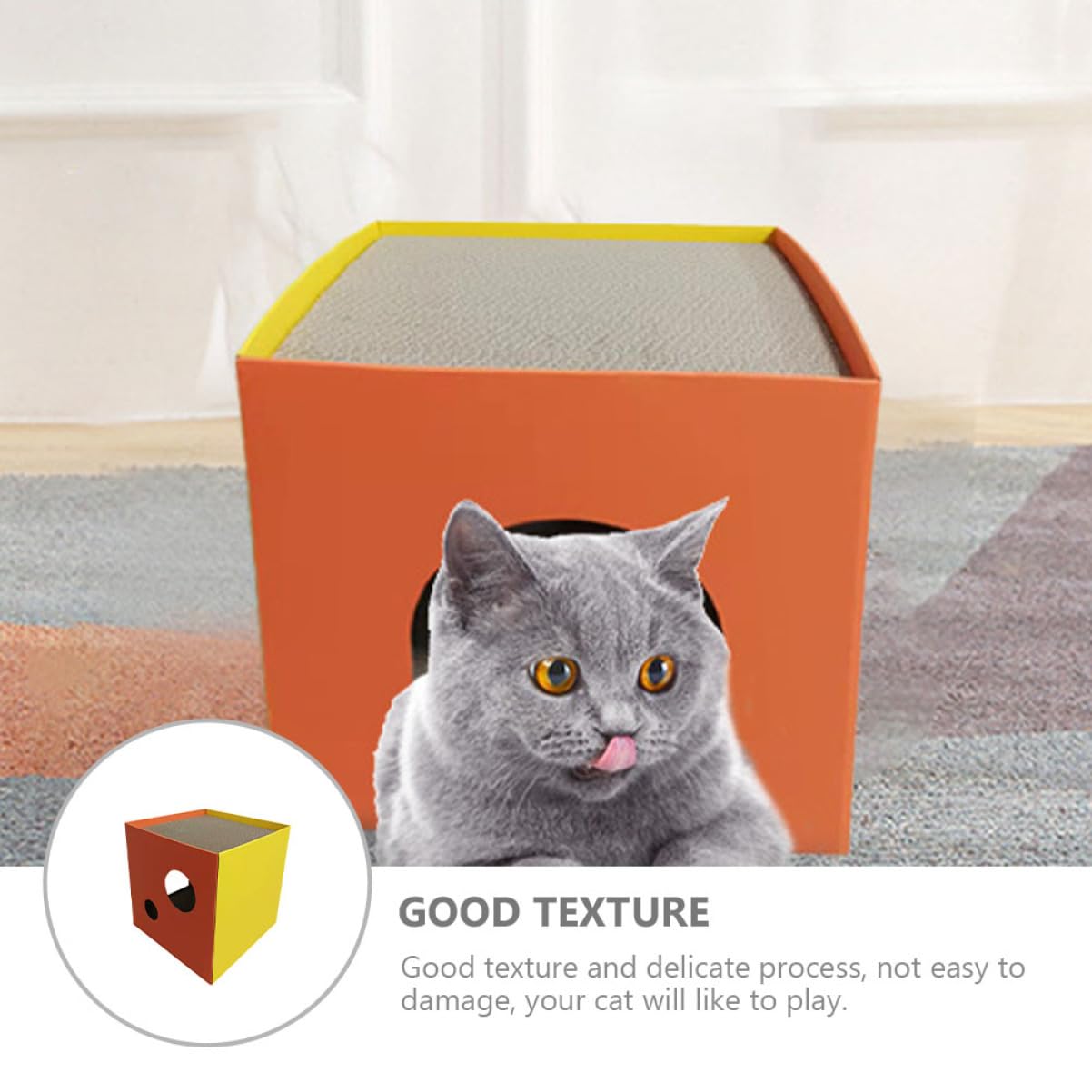 SUPVOX Kitten Sisal Scratcher Cube Cat House Indoor Rubbing for Cats Lightweight and Decorative Scratching Texture Design for Play Rest and Scratch