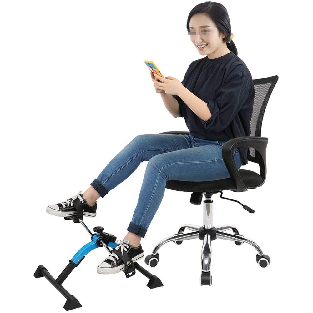 Under Desk Cycle Pedal Exerciser, zusammenklappbares tragbares Mini-Heimtrainer für das Training älterer Beine und Arme