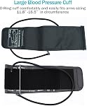 LotFancy Moniteur de pression artérielle Bras supérieur Cuff 11,8-16.5, Numérique précis BP Compteur de battements de coeur à double puissance, 4 Utilisateur, 120 Lectures Mémoire, Grande LCD Affichage