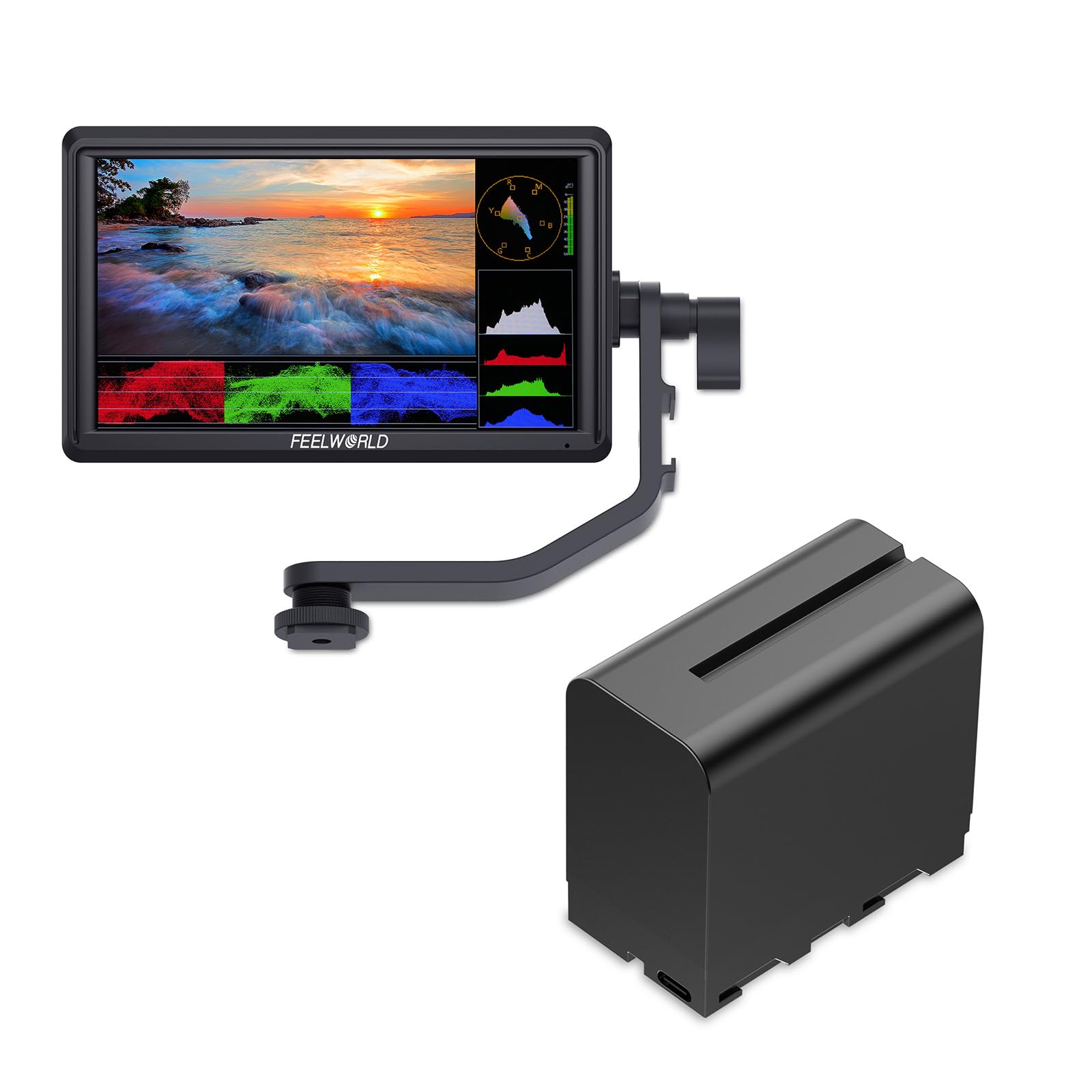 Amazon.com : FEELWORLD FW568 Camera Monitor with F970 6600mAh