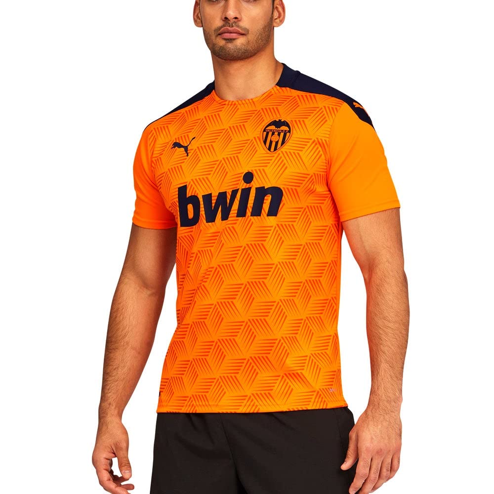 PUMA - Mens Vcf Away Replica T-Shirt, Size: Large, Color: Vibrant Orange/Peacoat