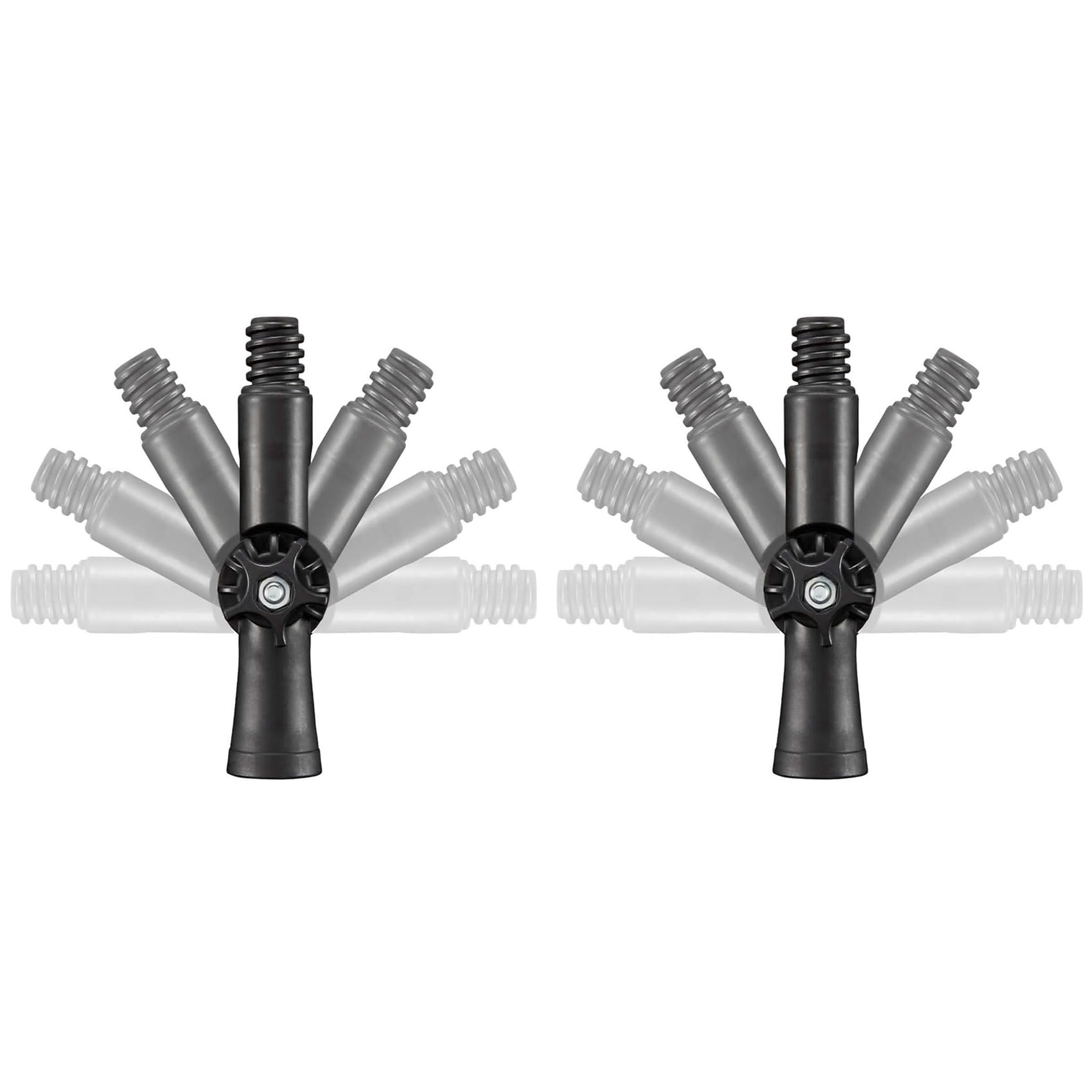 Jnchdghwa Black 2X Rotatable Angle Adaptor For Threaded Extension Pole Attachments For Threaded Extension Pole Adapter