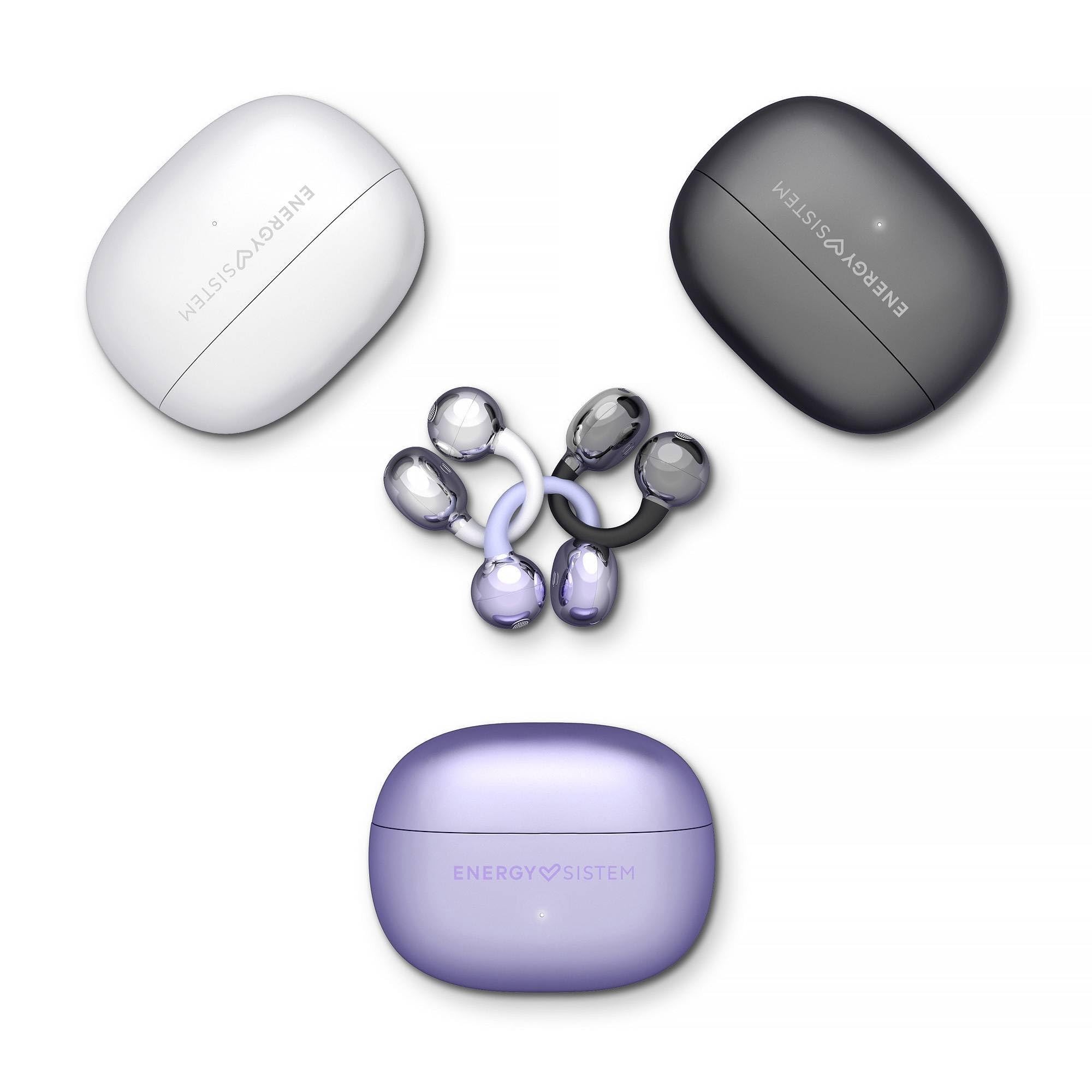 Energy Sistem ChicPods Auriculares Inalambricos Bluetooth Premium Insonorizados Open Sound 23H Bateria ENC Cascos con Cancelacion Ruido en Llamadas IPX4 Resistentes al Agua True Wireless Blanco