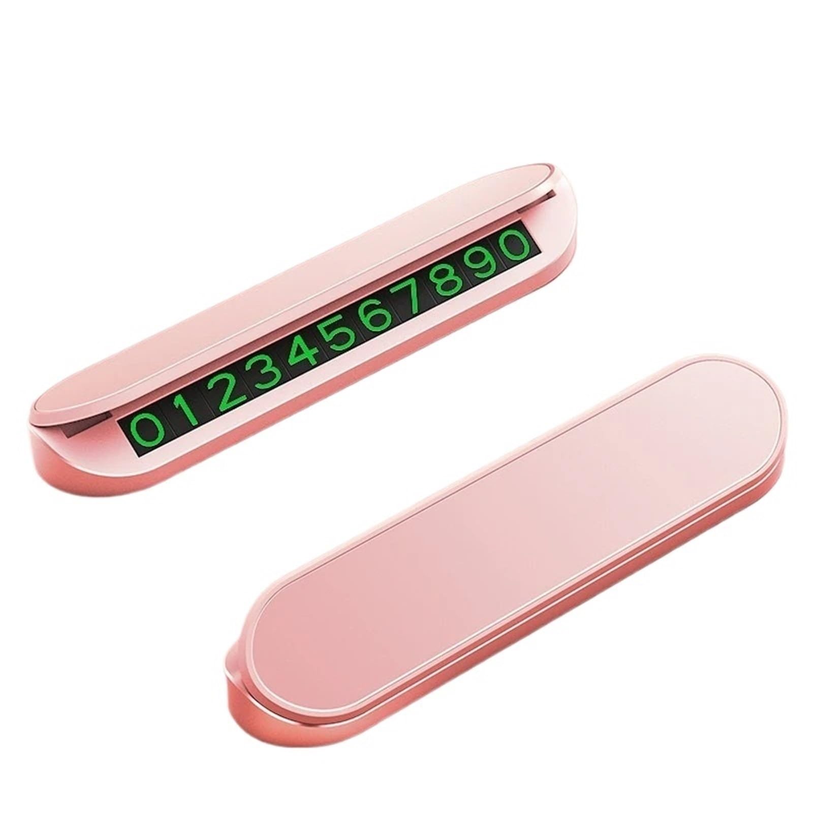 Simple Car Temporary Parking Card Phone Number Holder Luminous Telephone Plate Park Car-Styling Accessories for Car(Pink)