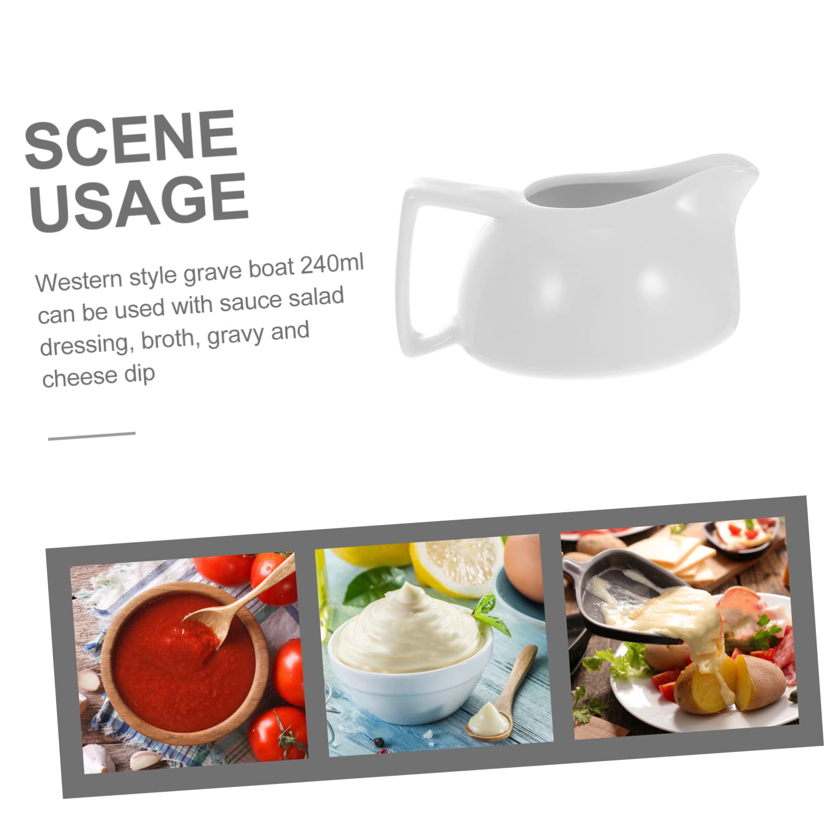 STOBAZA 1pc Handleless Juice Bucket Simple Sauce Holder Coffee Creamer Pourer Sauce Serving Pitcher Mini Sauce Pitcher Condiment Server Ramekin Cup Sauce Pan Sauce Container Ceramics White