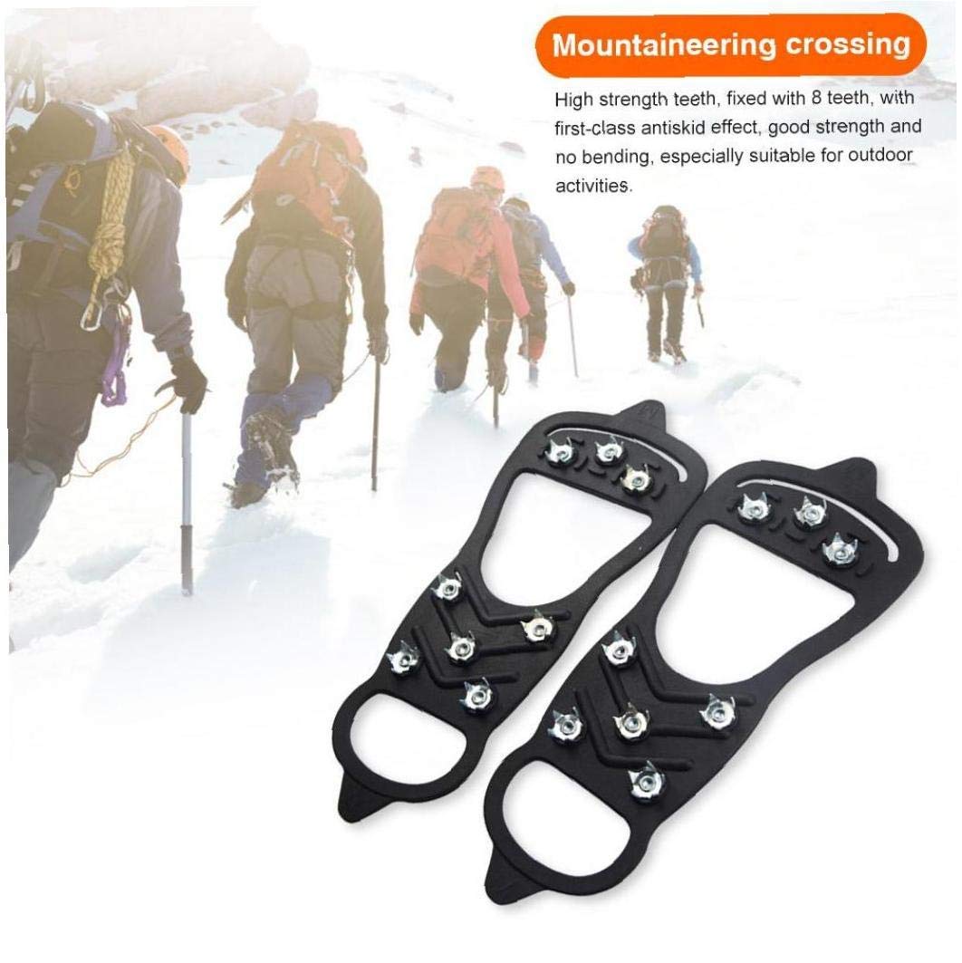 Ice Cleats Snow Traction Cleats Steigeisen für Schuhstiefel Ice Rubber Walking Cleats Anti-Rutsch-Stretch-Schuhe (m)