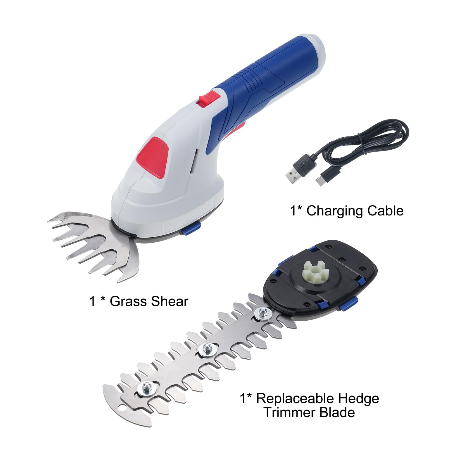 Taille-haie électrique, Outil sans Fil Rechargeable pour Haies, arbustes, Entretien du Jardin et de la Cour