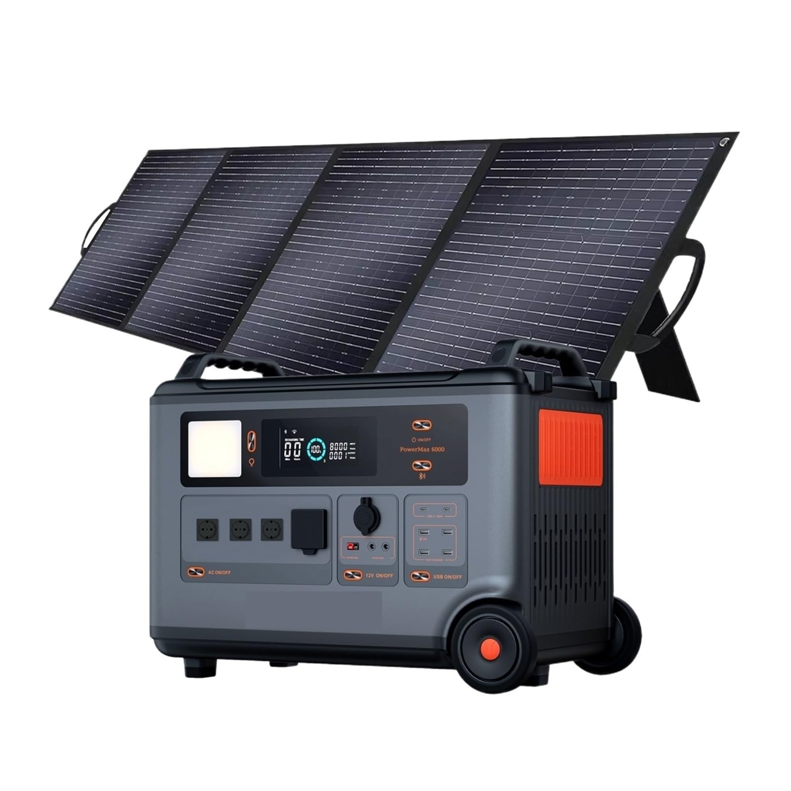 Wafohsr Oscal 6000+200W 6000W Portable Power Station 3600Wh Outdoor Generator With 1/2 Pc 200W 400W 500W Folable Solar Panels Optional For Home Rv Lightweight Portable(Oscal 6000+200W)