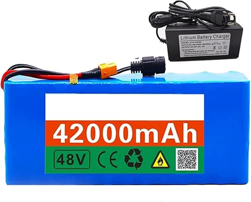 48V 42Ah Electric Bike Lithium Ion Battery Built-In BMS Protection