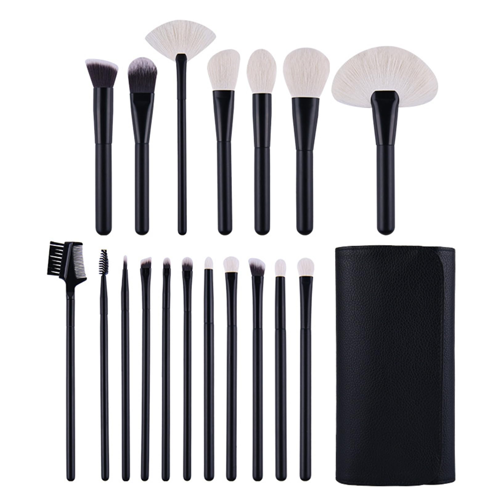 Make-up Pinsel Set 18-teiliges Lidschatten-Make-up-Set, Foundation-Make-up-Pinsel Professional(Black2)