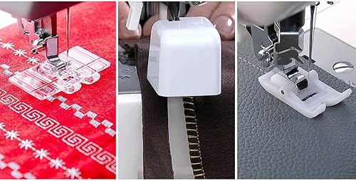 Miniatura 17 de SINGER Kit de prensatelas para prendas Ideal para coser prendas, alteraciones y reparaciones Incluye reunión, dobladillo enrollado y pies