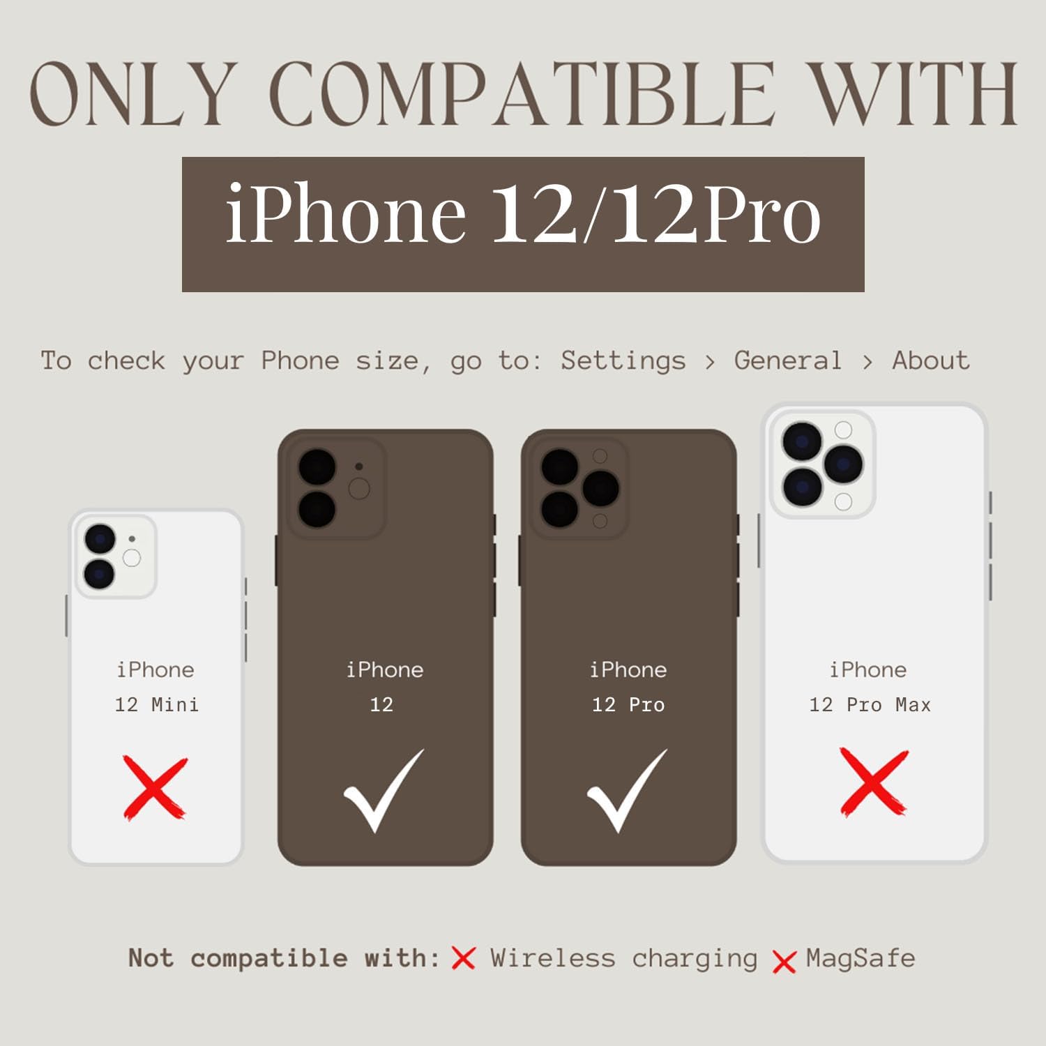 Walli Cases for iPhone 12/12 Pro Case Aesthetic Wallet Phone Case Card Holder, Securely Holds up to 2 Cards - Cute, Trendy Phone Cover for Women, fits iPhone 12/12 Pro, with Kickstand & Finger Strap - Image 7