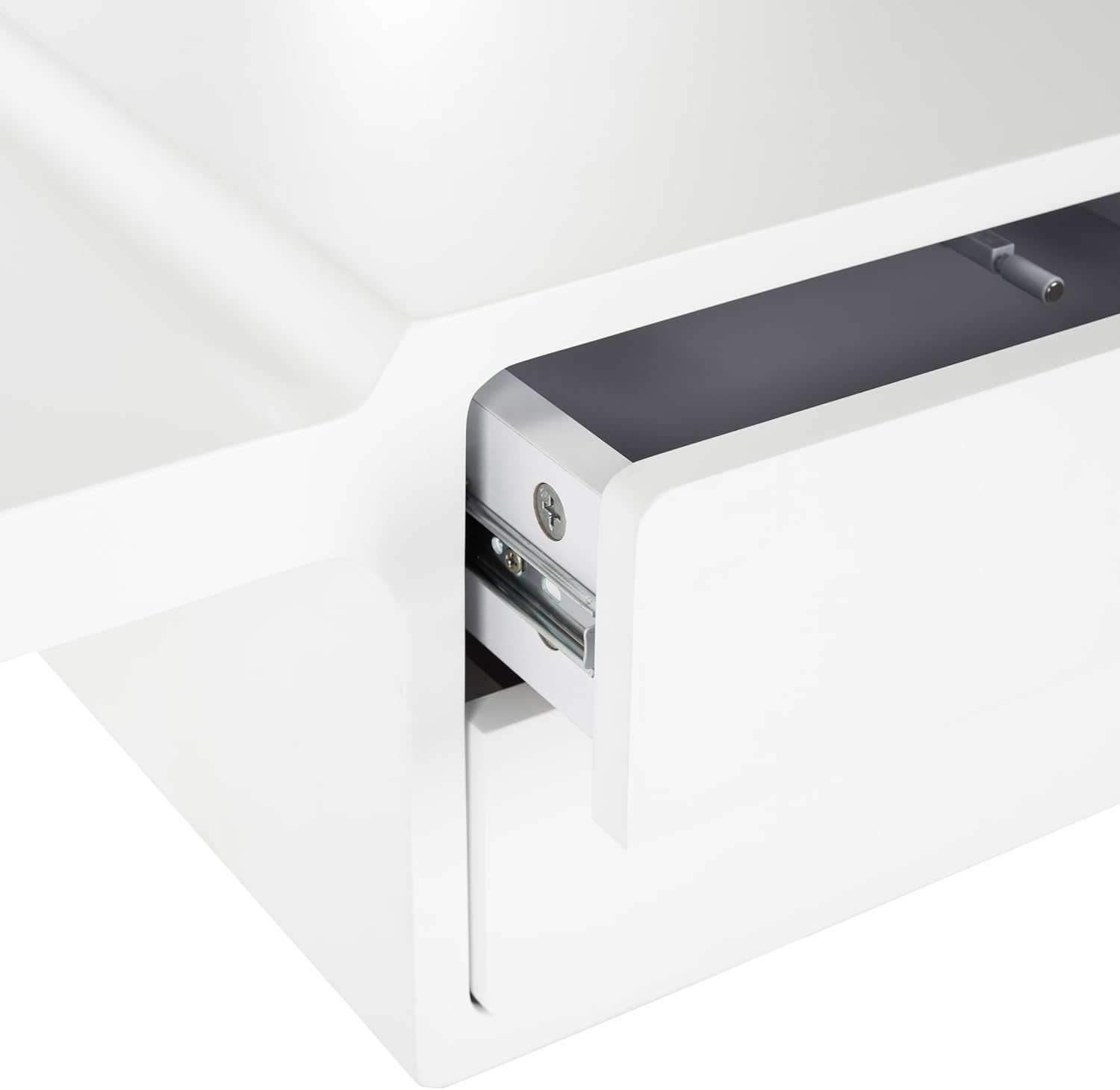 Safavieh Home Collection Ferli Mid-Century Scandinavian White Two Drawer Desk