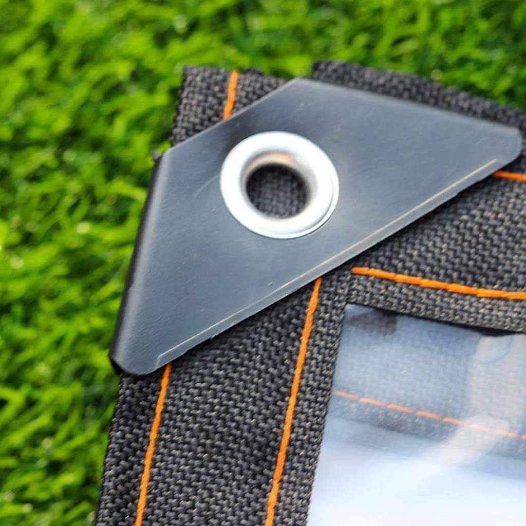 Transparent Tarps Heavy Duty Waterproof with Grommets, Clear Rainproof Tarp Insulation 5Mil Multi Purpose Poly Tarp Polyethylene Tarpaulin for Family Outdoor