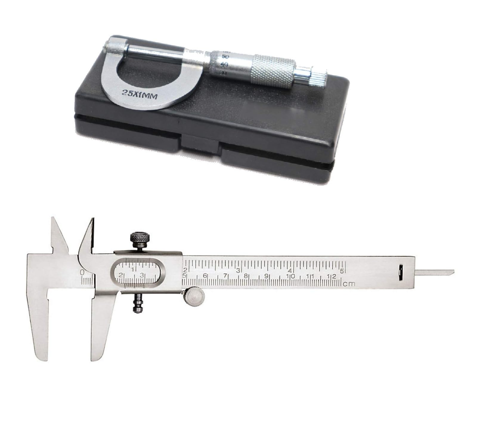 RG -Combo of Laser Printed Metallic Vernier Caliper (12.5 cms.) and Screw Gauge Micrometer with SS Rod (25mm.) (B0CDBNB8FP) Amazon Price History, Amazon Price Tracker
