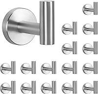 Vista 17 de NearMoon Ganchos para toallas de baño, soporte para bata de acero inoxidable 304, gancho resistente para baño, sala de estar, hotel, cocina, garaje