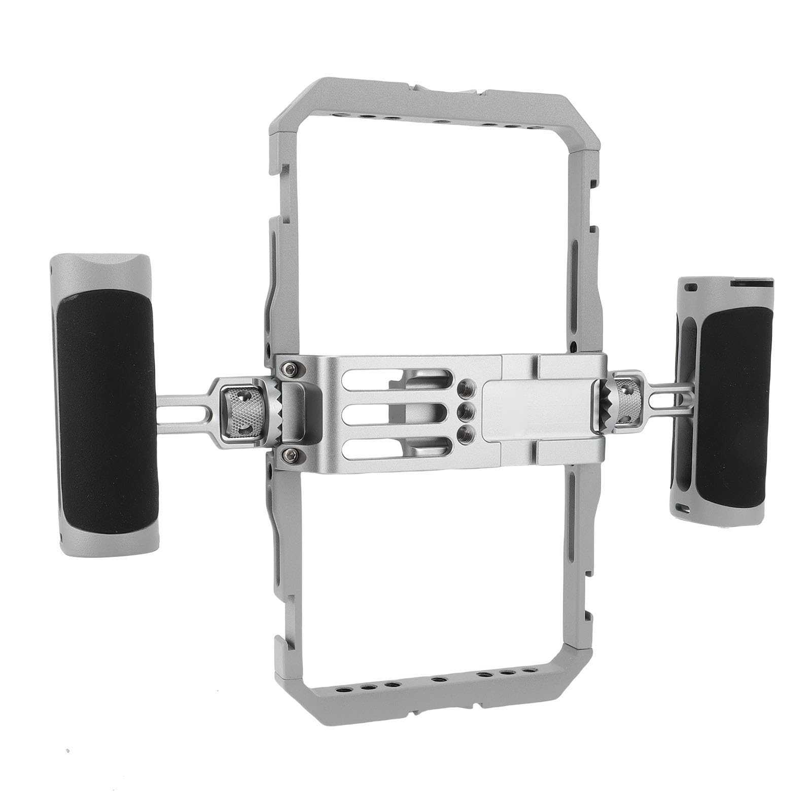 Telefono Video Rig Cage Doppio Stabilizzatore Portatile con Impugnature in Silicone Custodia Cinematografica per Smartphone in Lega di Alluminio per Vlog in Streaming Live