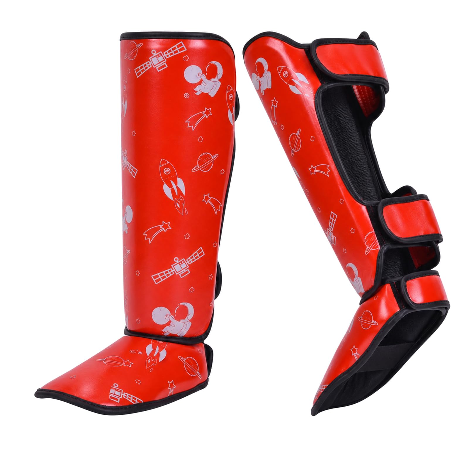 Parastinchi Piedi Protezione Shin Guard,Boxing Parastinchi Uomo e Donna,Paratibia Kick Boxing,Regolabili,vestibilità Sicura,Comodo,per Taekwondo,Muay Thai,Sport da Combattimento