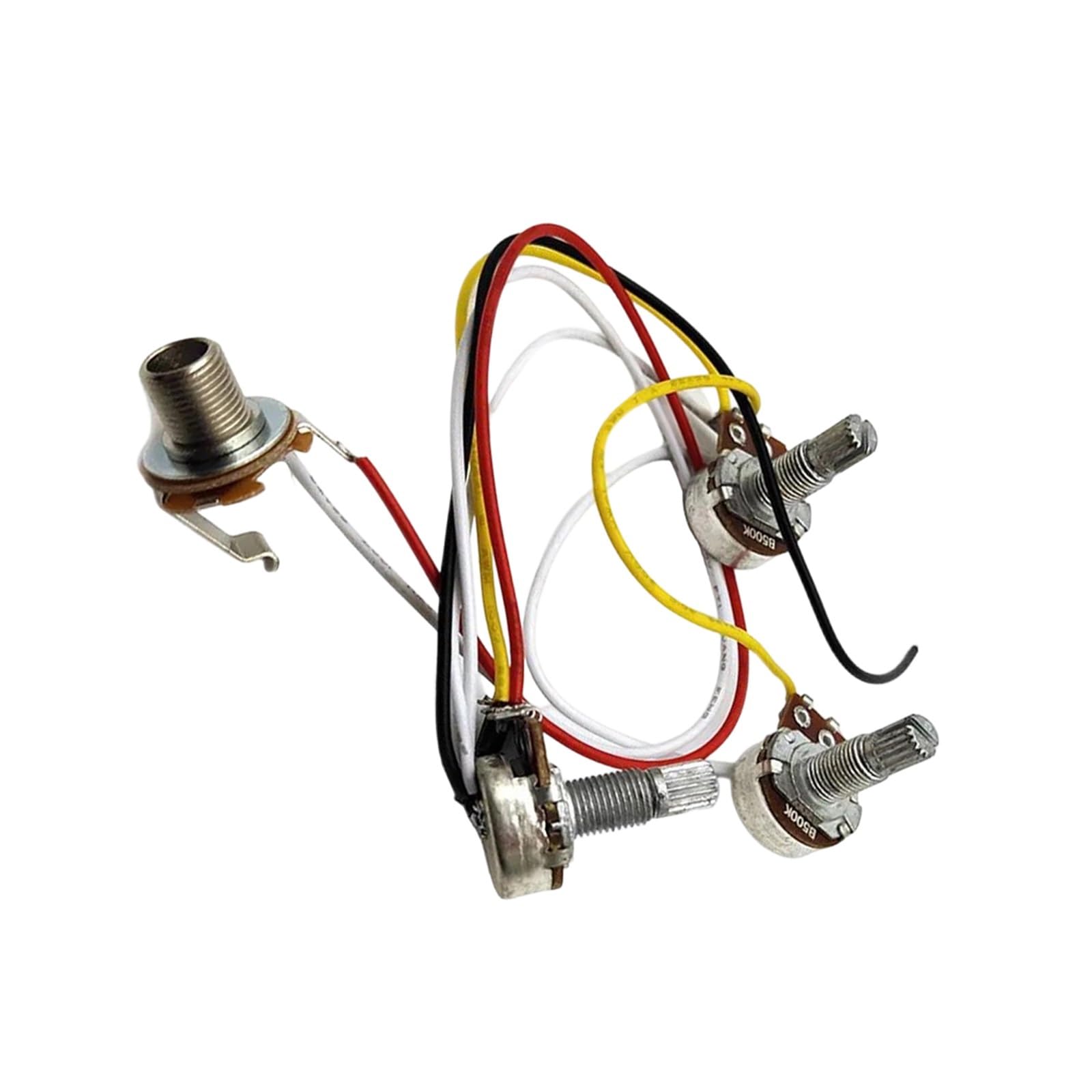 Juego De 10 Cables De Bajo Con Potenciómetros Precableados De 500K Y 2T1V Para Accesorios De Guitarra Eléctrica | Arnés de guitarra