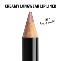 Vista 3 de NYX PROFESSIONAL MAKEUP Lápiz labial delgado, delineador de labios cremoso de larga duración, color rosa pálido