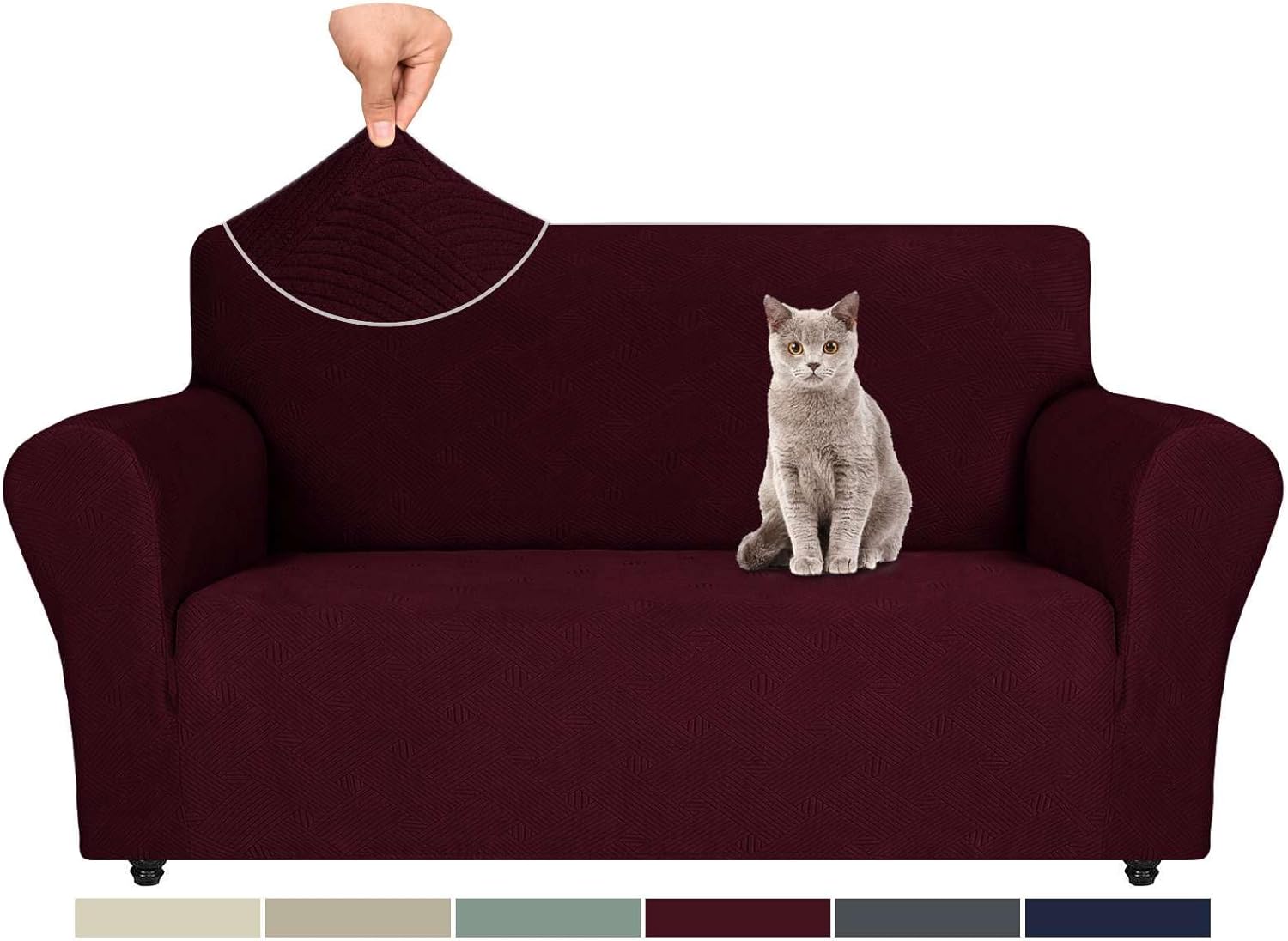 ZNSAYOTX Super Stretch Loveseat Covers (55"69"), Newest