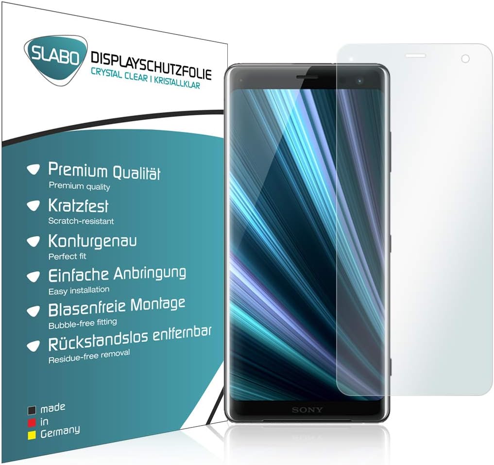 Slabo 4 x screen protector for Sony Xperia XZ3 protection film protectors Crystal Clear