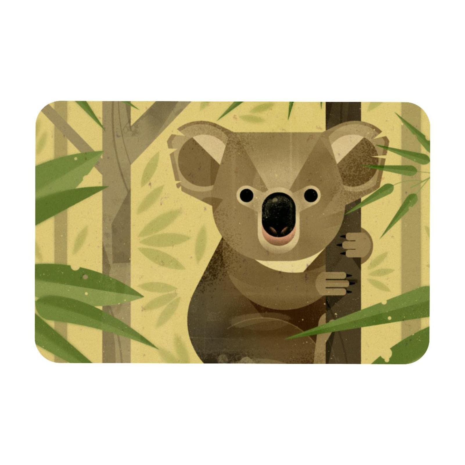 Amazon.de: Niedliche Koala-Bambus-Trmatte fr den Innenbereich,  rutschfeste und saugfhige Fumatte fr den Eingangsbereich,  maschinenwaschbar, fr den Auenbereich, 50 x 47 cm
