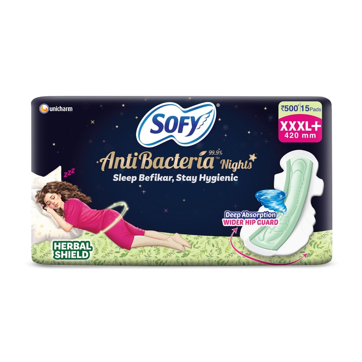 Anti Bacteria Extra Long Sanitary Pads - Slim (Pack of 48 Pads)