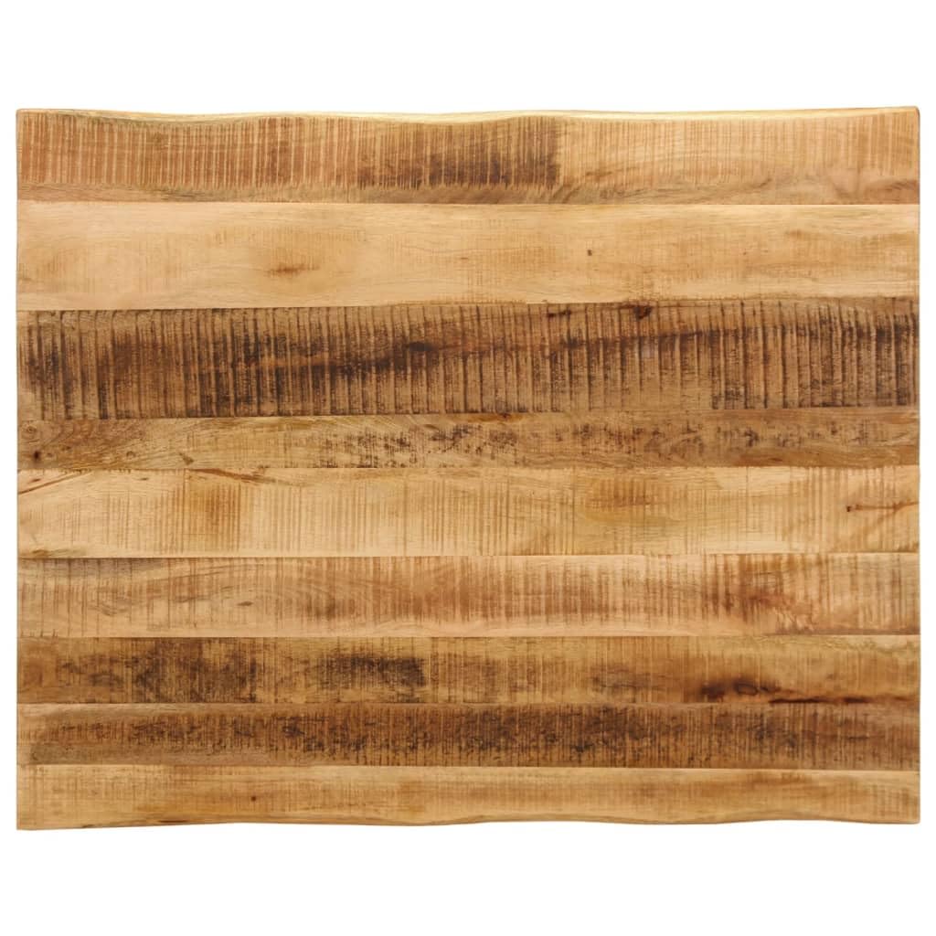 Hothingwell Blat stołu z drewna mango 90 x 80 x 3,8 cm żywa krawędź | Masywny tropikalny, gładka powierzchnia Łatwy do czyszczenia, unikalny rustykalny, wielofunkcyjny zamiennik