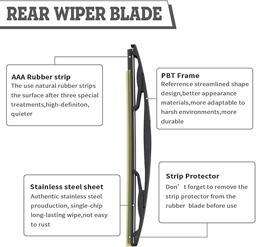 Vista 121 de Juego de tuercas de repuesto para limpiaparabrisas trasero para Jaguar F-PACE 2017-2022, conjunto de accesorios de cubierta del limpiaparabrisas