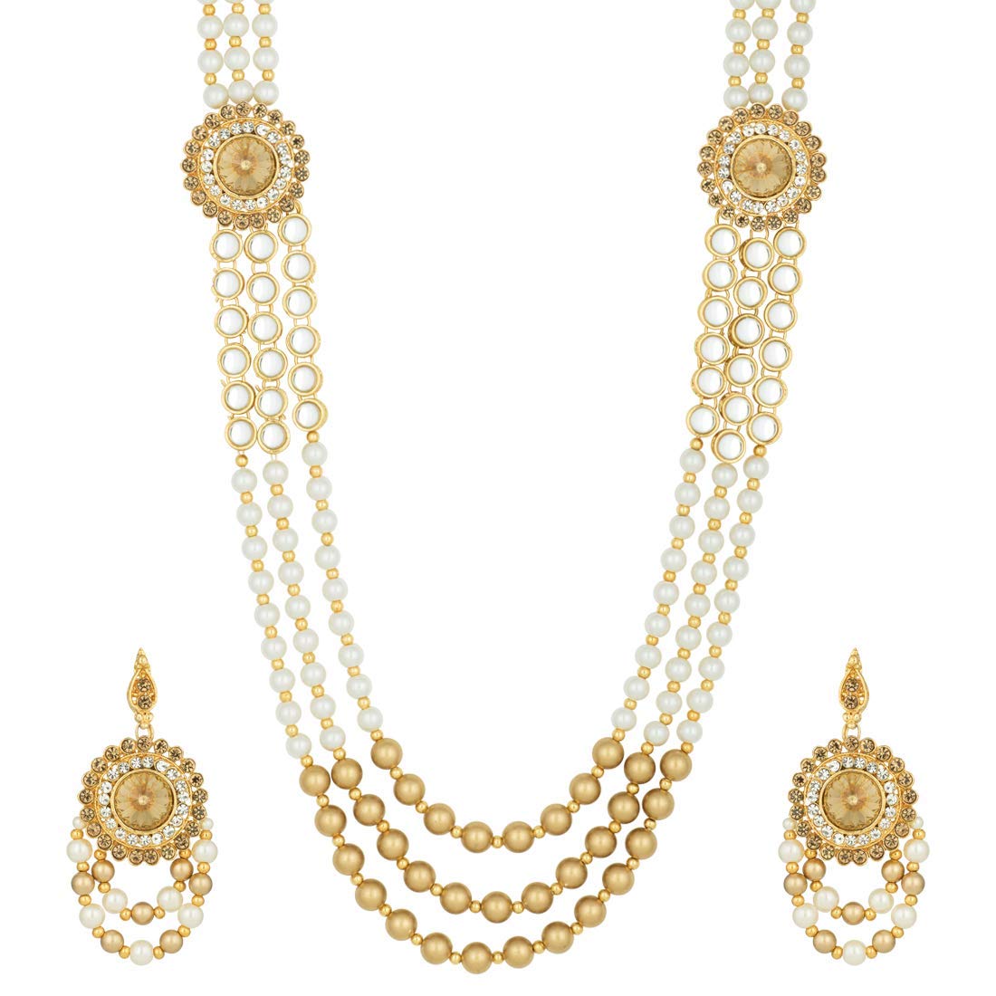 See full amazon price history chart for I Jewels Gold Plated Kundan Pearl Long Rani Haar With Earrings For Women (ML167FL) I Jewels Gold Plated Kundan Pearl Long Rani Haar With Earrings For Women (ML167FL) (B07RY3C9WL) Amazon Price History, Amazon Price Tracker