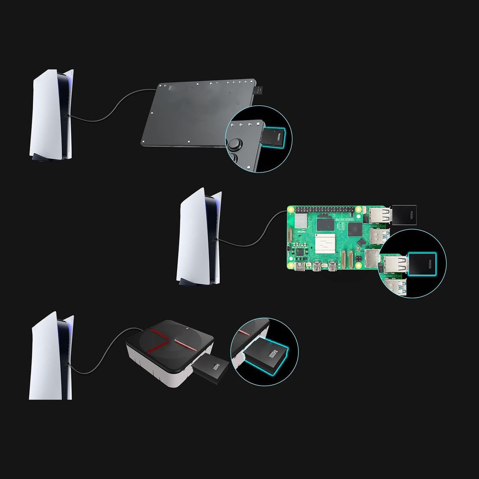 Bezprzewodowy Adapter Kontrolera USB, Kontroler Konwertera Adaptera do Gier, Wysoka dokładność i Niskie Opóźnienia, Plug and Play ForHITBOX Przenośny Bezprzewodowy Adapter