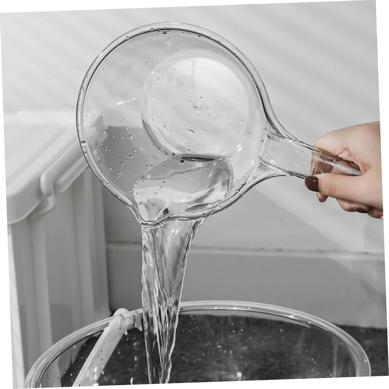 BESTYASH Wassereimer Mit Großem Fassungsvermögen Transparenter Plastikeimer Runder Eimer Mit Griff Tragbarer Mehrzweck-wassereimer Für Haus Und Garten Set Mit Eimer Und Schaufel